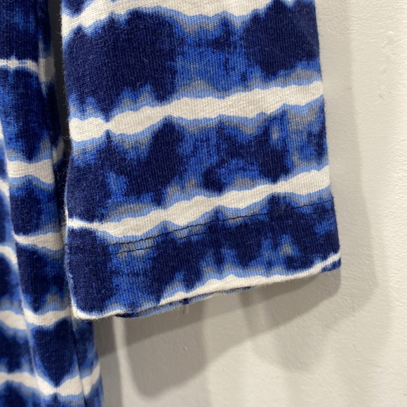 Tory Burch Hollie Tie Dye Striped Long Sleeve Cotton Dress Shift Dress S - Picture 13 of 14